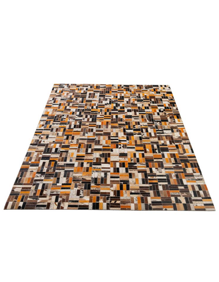 Detail image of 5' x 7' 11 Cowhide - Patchwork Rug