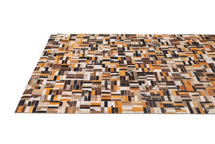 Detail image of 5' x 7' 11 Cowhide - Patchwork Rug