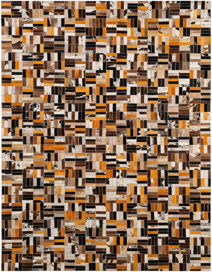 Detail image of 5' x 7' 11 Cowhide - Patchwork Rug
