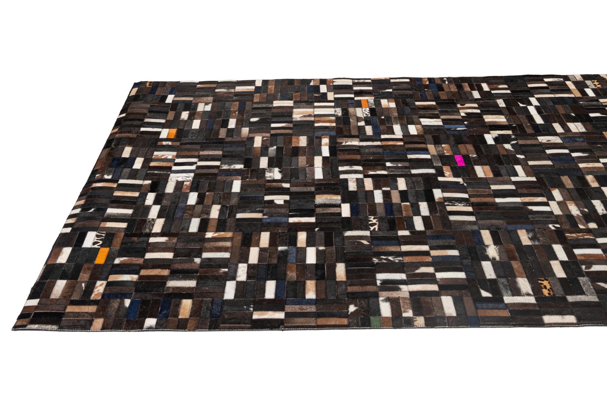 5' 1 x 8' Cowhide - Patchwork Rug