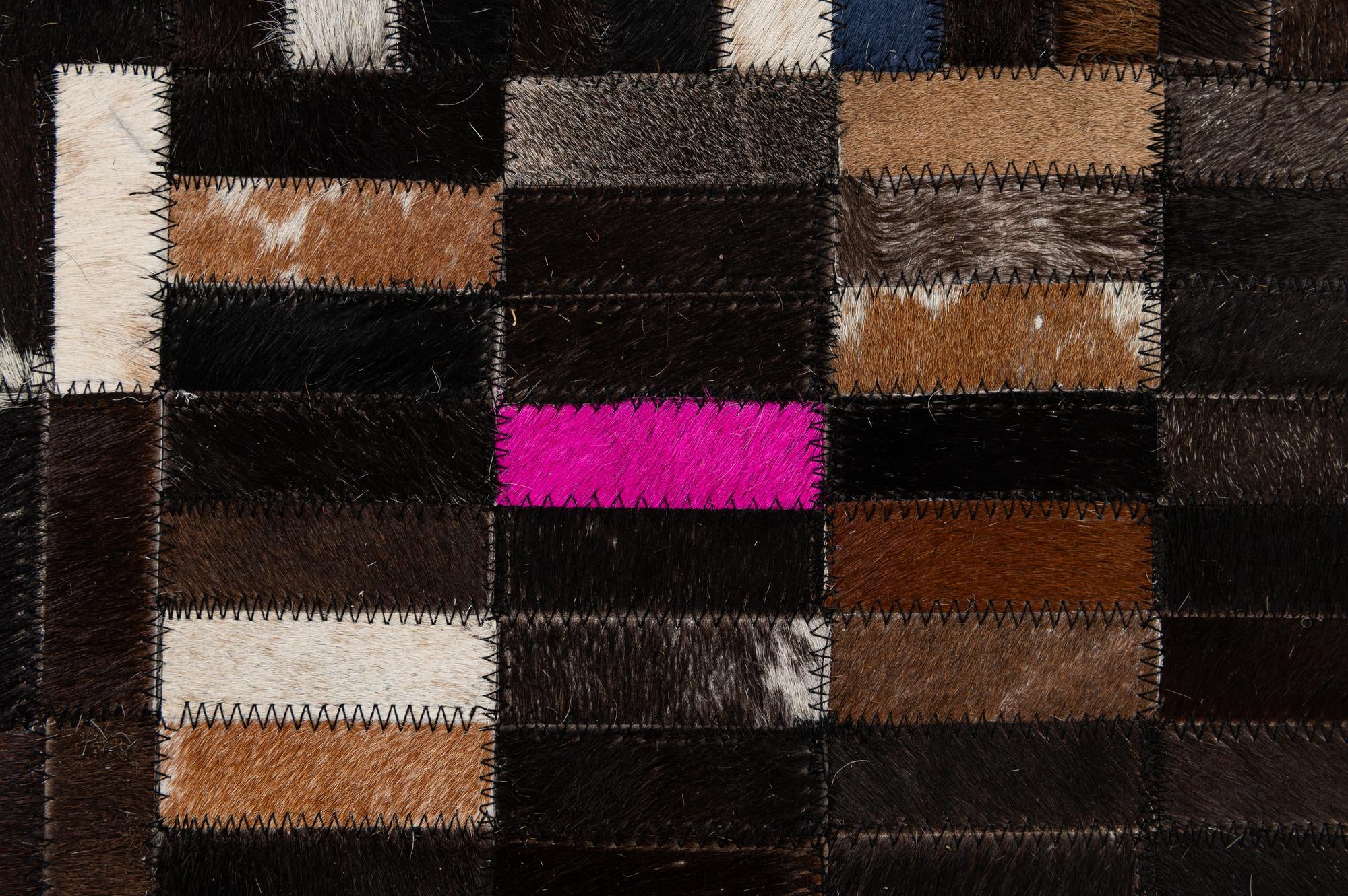 5' 1 x 8' Cowhide - Patchwork Rug