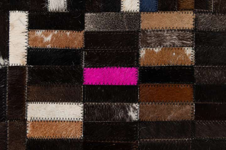 5' 1 x 8' Cowhide - Patchwork Rug