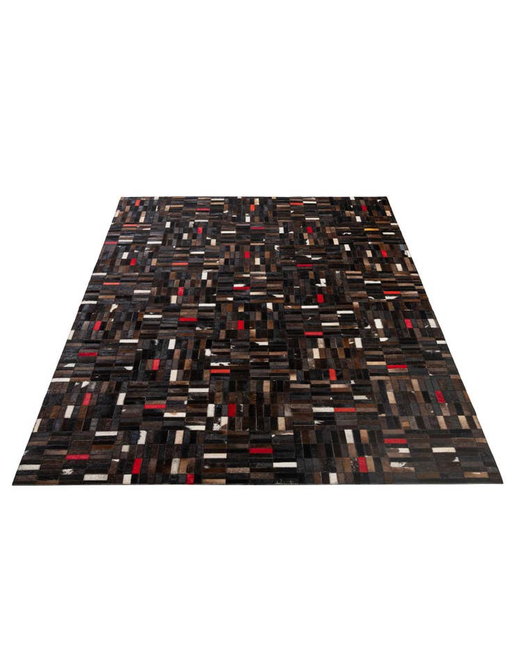 Detail image of 5' 1 x 8' Cowhide - Patchwork Rug