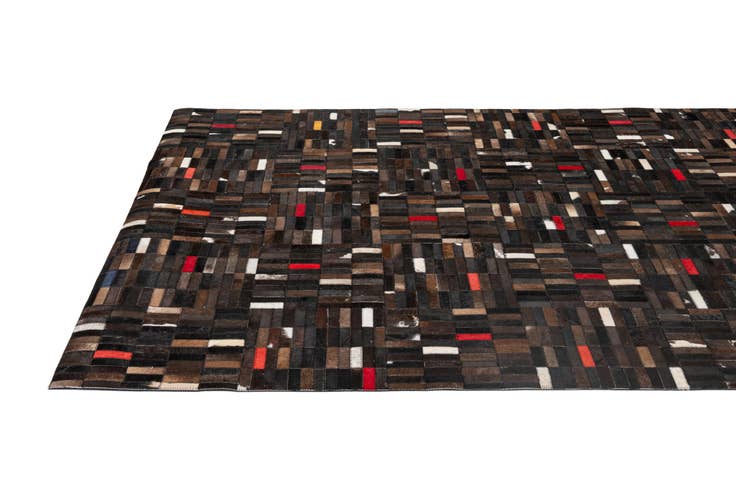 Detail image of 5' 1 x 8' Cowhide - Patchwork Rug