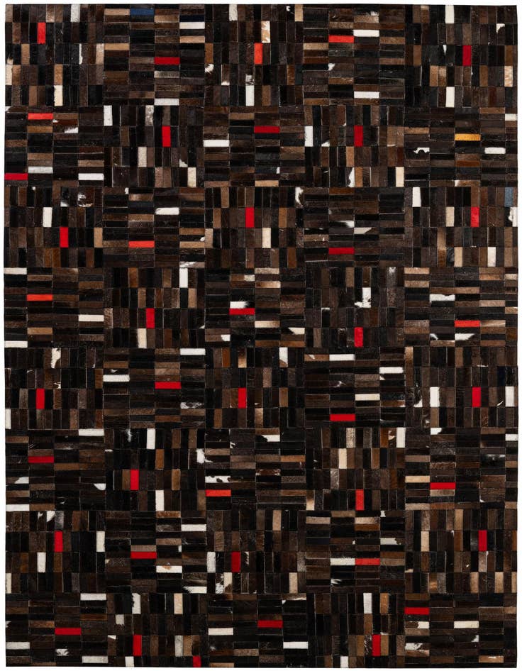 Detail image of 5' 1 x 8' Cowhide - Patchwork Rug