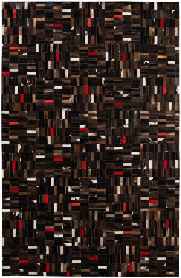 Detail image of 5' 1 x 8' Cowhide - Patchwork Rug