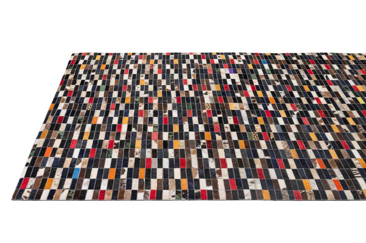 Detail image of 5' 2 x 7' 11 Cowhide - Patchwork Rug