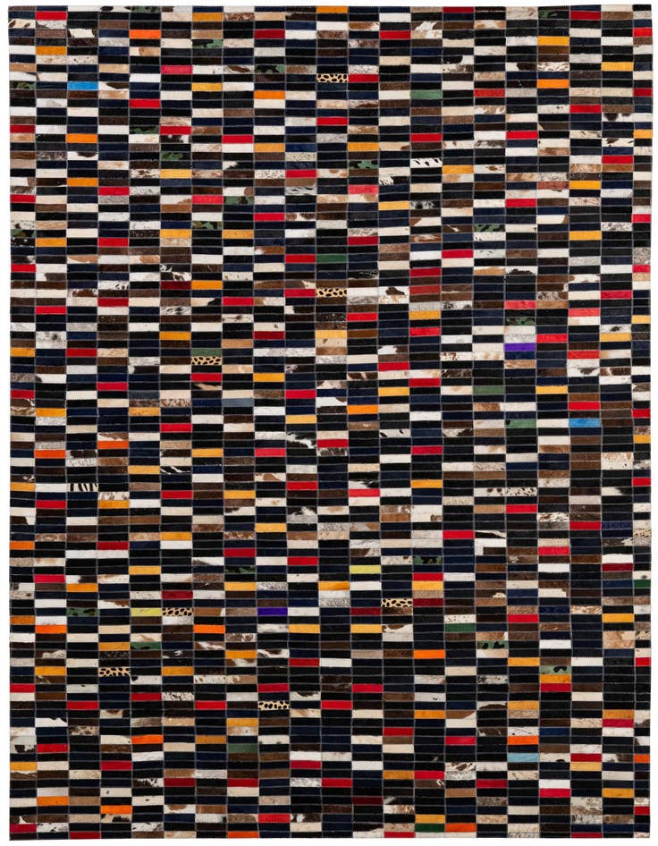 Detail image of 5' 2 x 7' 11 Cowhide - Patchwork Rug