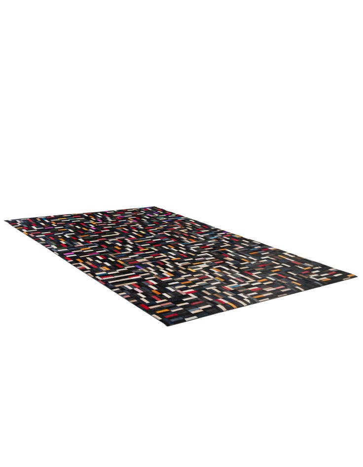 Detail image of 5' 1 x 8' 1 Cowhide - Patchwork Rug