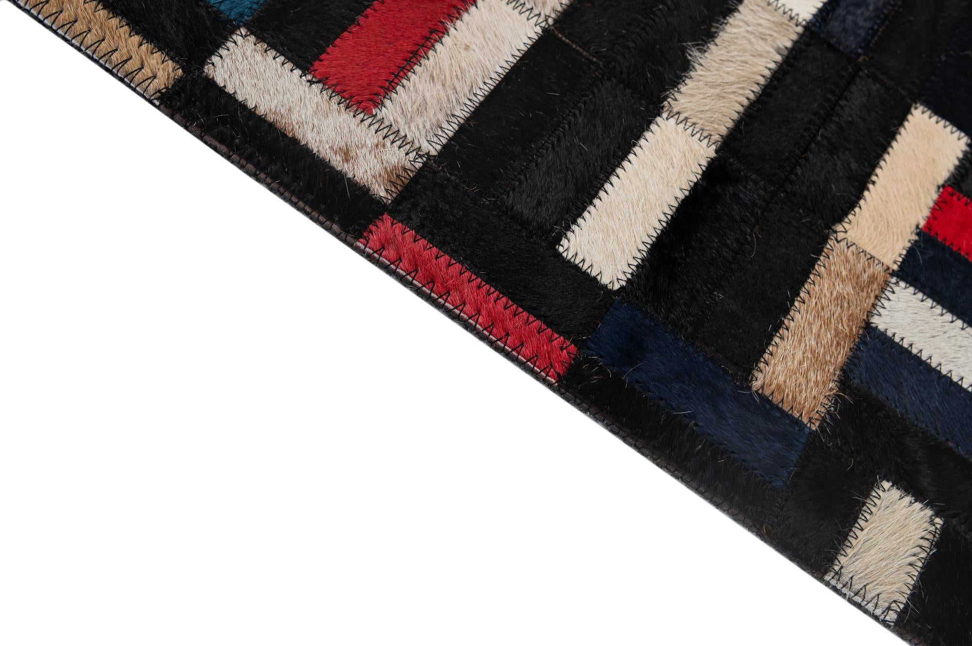5' 1 x 8' 1 Cowhide - Patchwork Rug