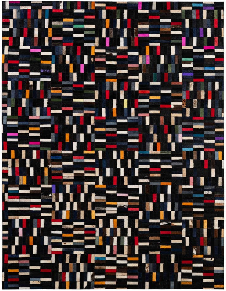 Detail image of 5' 1 x 8' 1 Cowhide - Patchwork Rug