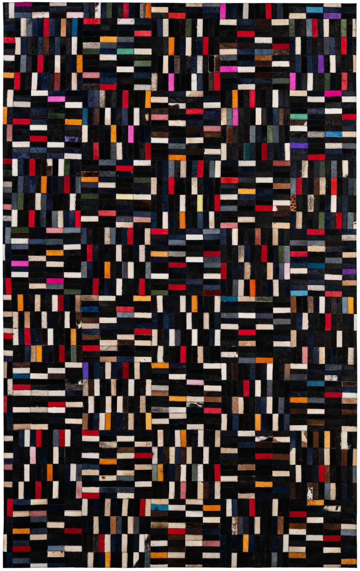 5' 1 x 8' 1 Cowhide - Patchwork Rug