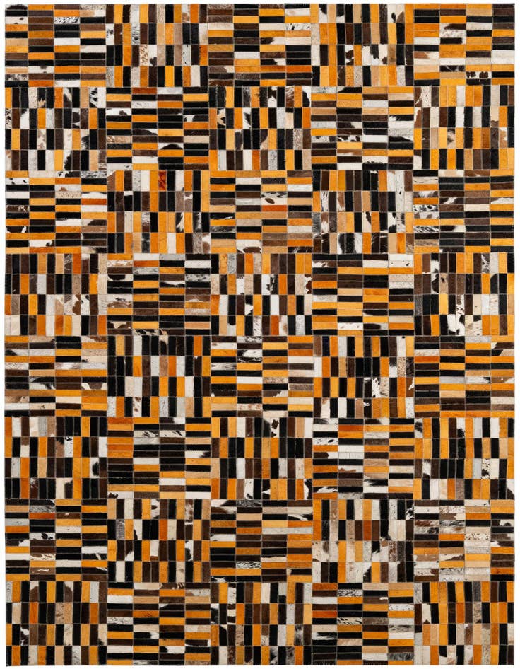 Detail image of 5' x 7' 11 Cowhide - Patchwork Rug