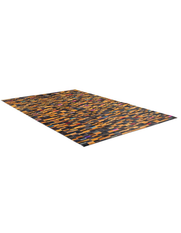 Detail image of 5' 1 x 8' Cowhide - Patchwork Rug