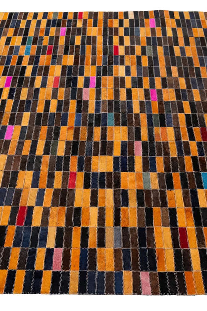 5' 1 x 8' Cowhide - Patchwork Rug