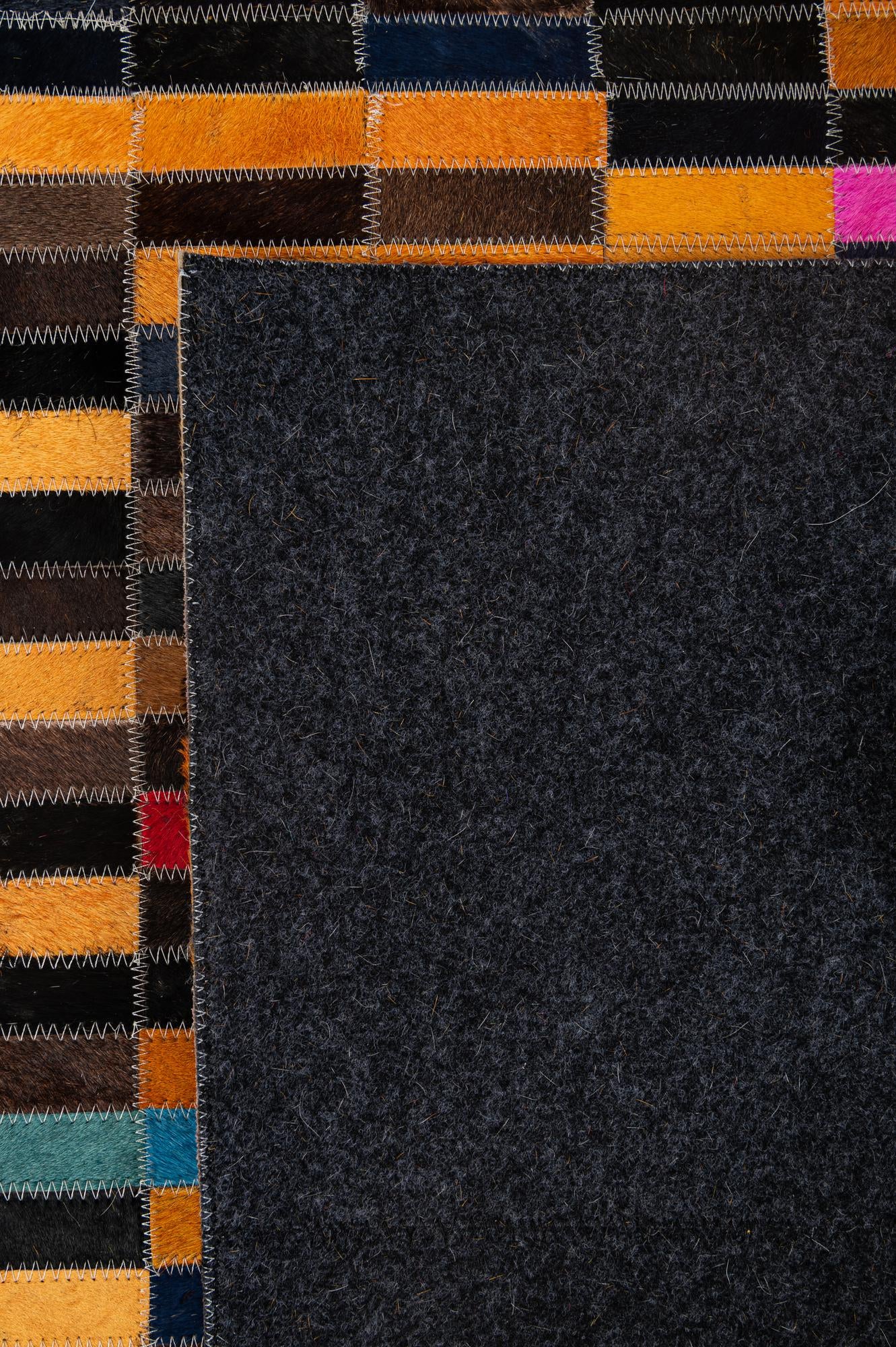 5' 1 x 8' Cowhide - Patchwork Rug