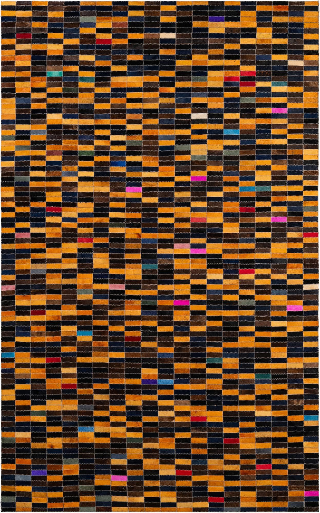 5' 1 x 8' Cowhide - Patchwork Rug