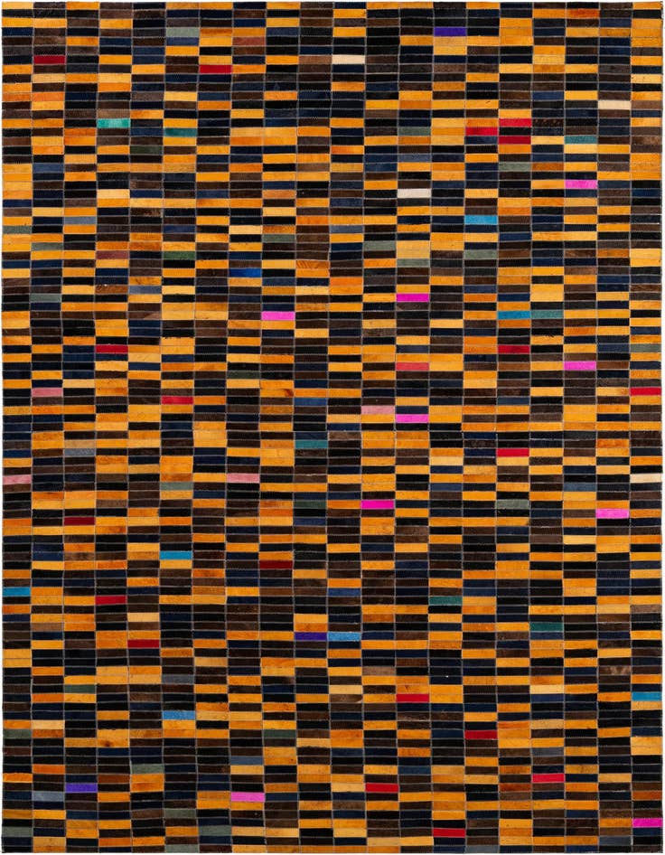 Detail image of 5' 1 x 8' Cowhide - Patchwork Rug