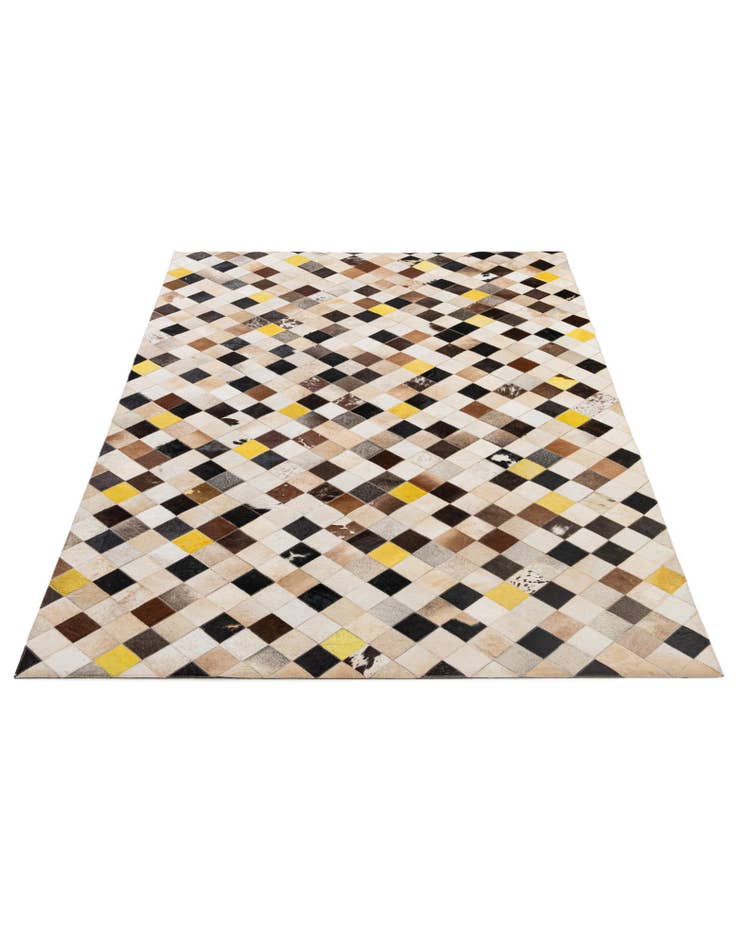 Detail image of 5' 1 x 7' 10 Cowhide - Patchwork Rug