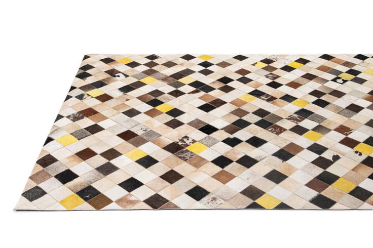 Detail image of 5' 1 x 7' 10 Cowhide - Patchwork Rug