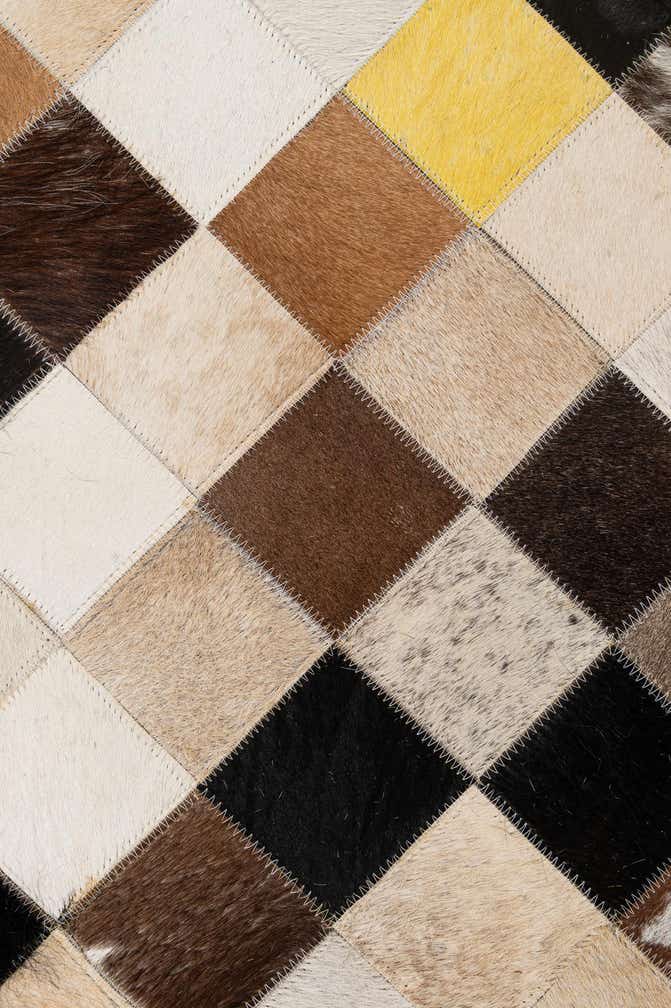 5' 1 x 7' 10 Cowhide - Patchwork Rug