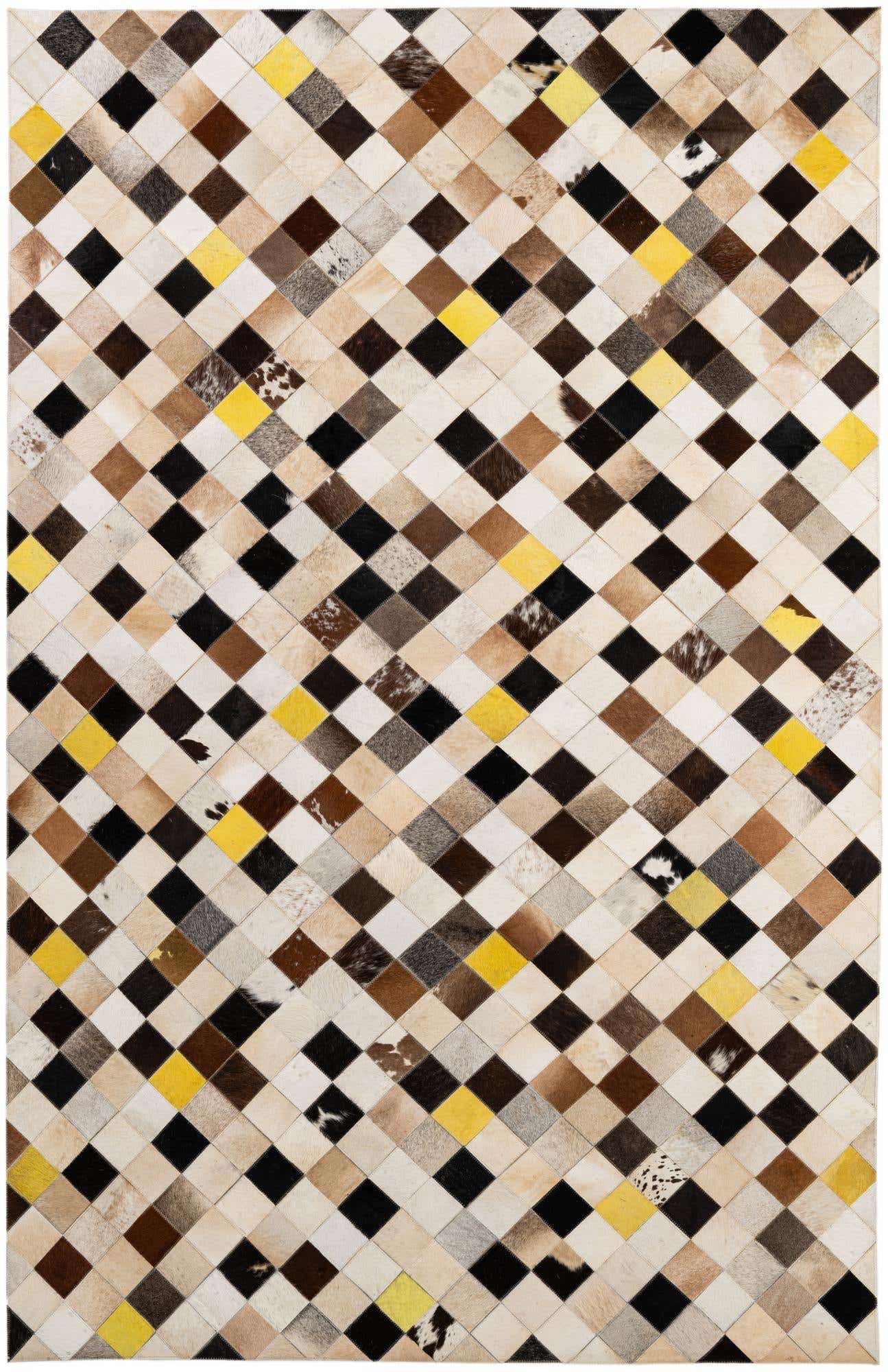 5' 1 x 7' 10 Cowhide - Patchwork Rug