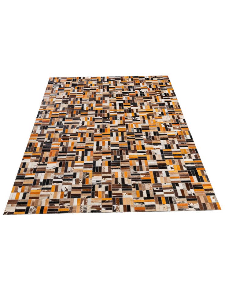 Detail image of 5' 1 x 8' Cowhide - Patchwork Rug