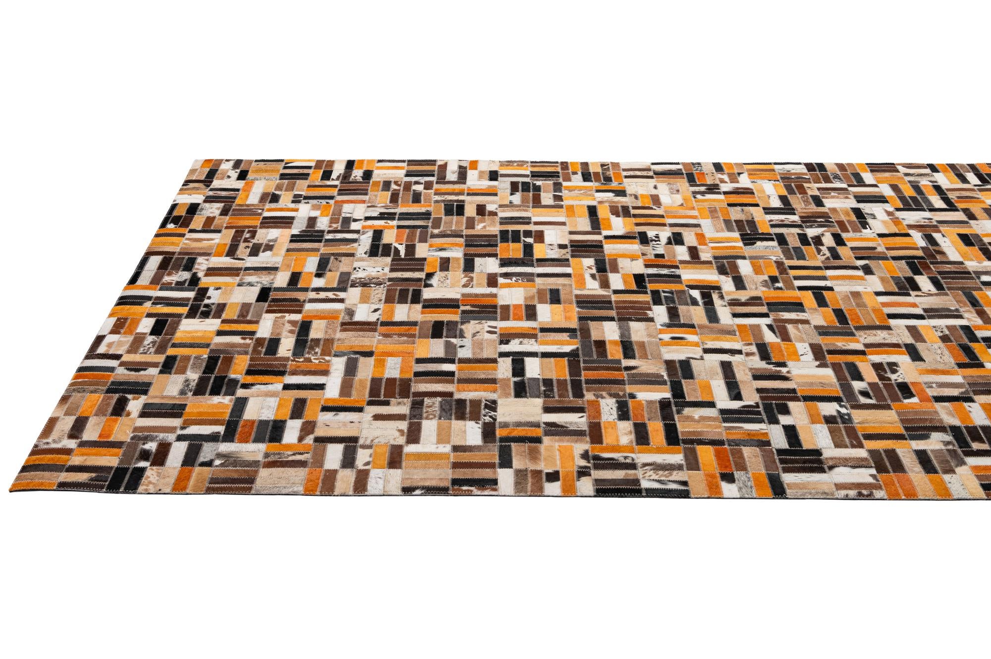 5' 1 x 8' Cowhide - Patchwork Rug