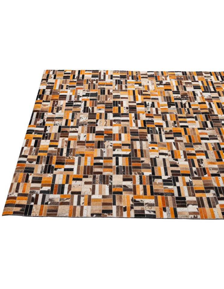 Detail image of 5' 1 x 8' Cowhide - Patchwork Rug