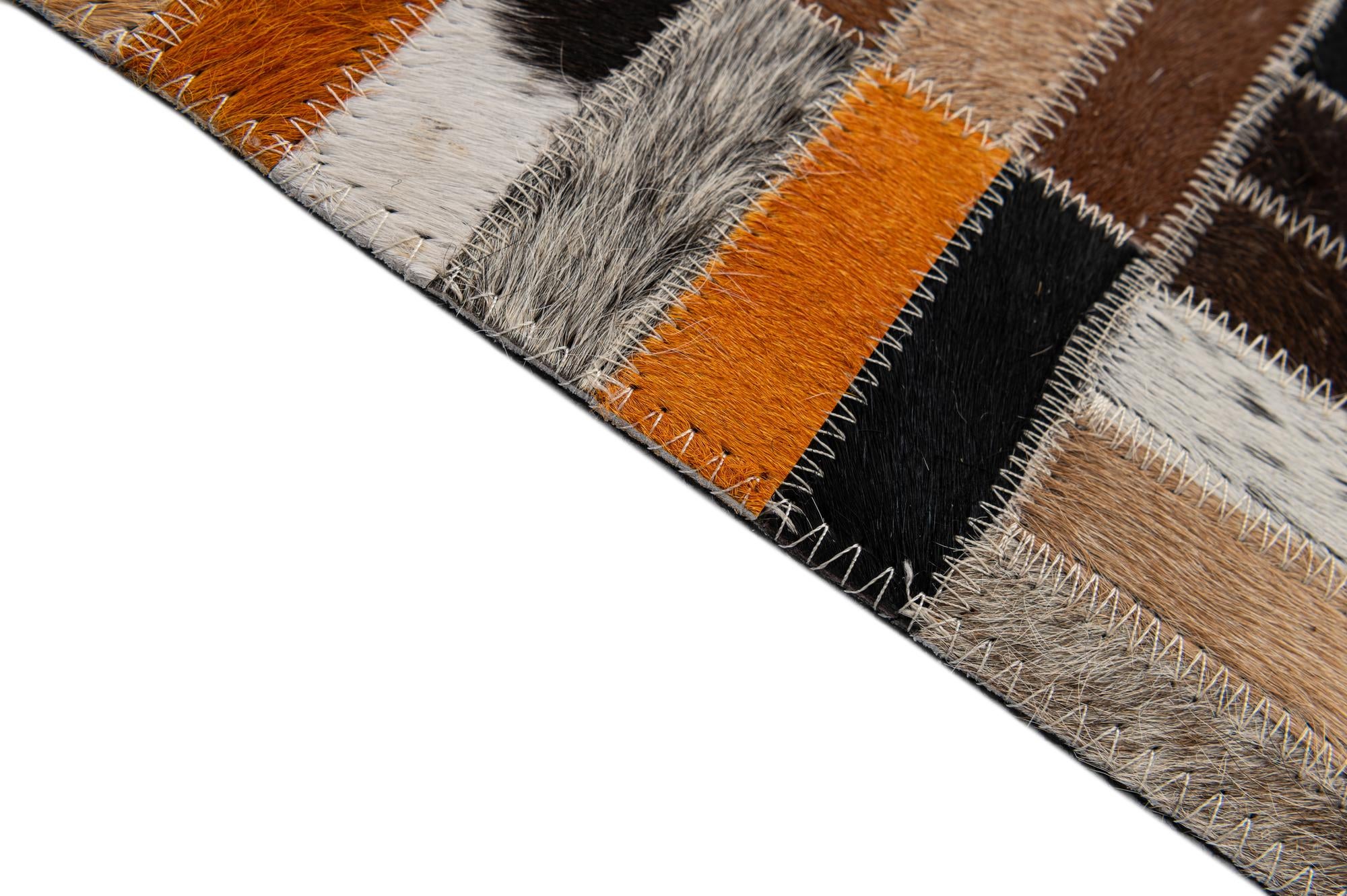 5' 1 x 8' Cowhide - Patchwork Rug