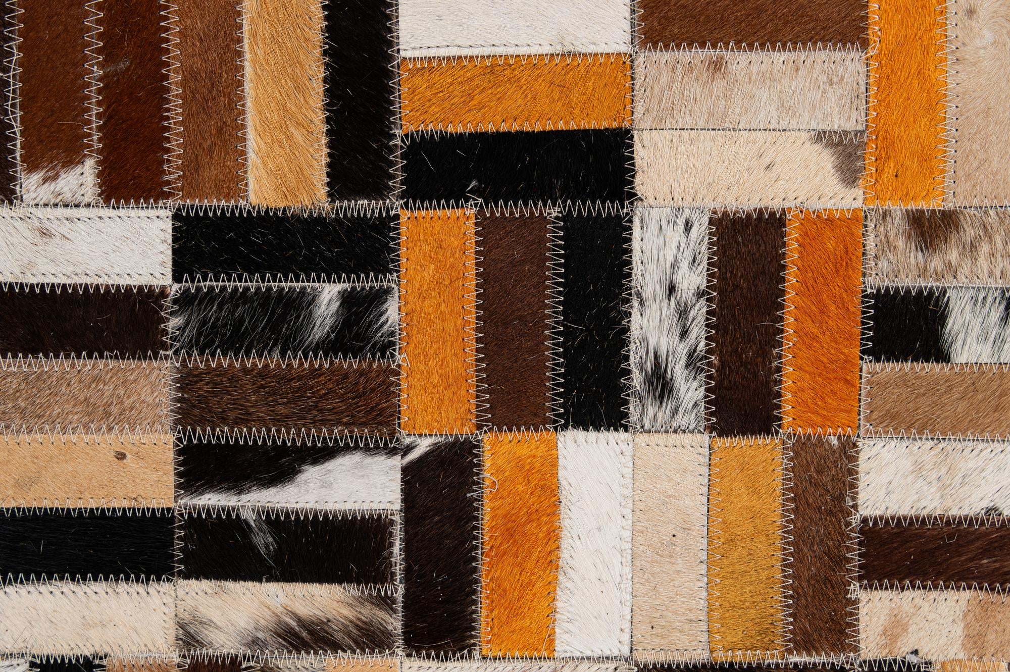 5' 1 x 8' Cowhide - Patchwork Rug