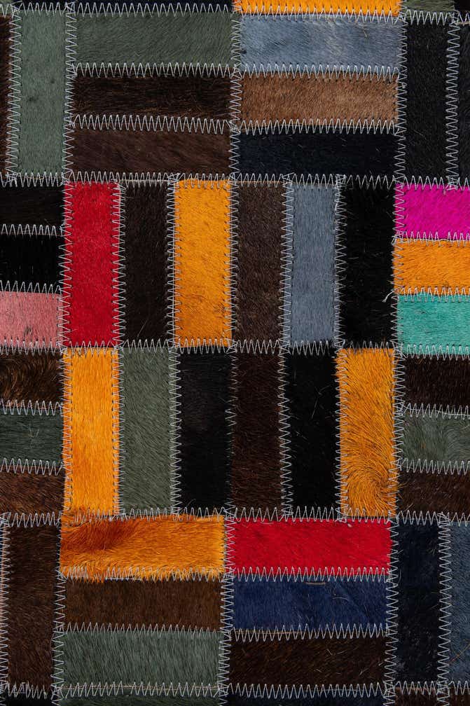 4' 11 x 8' Cowhide - Patchwork Rug