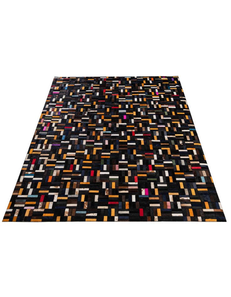 Detail image of 5' 1 x 8' Cowhide - Patchwork Rug