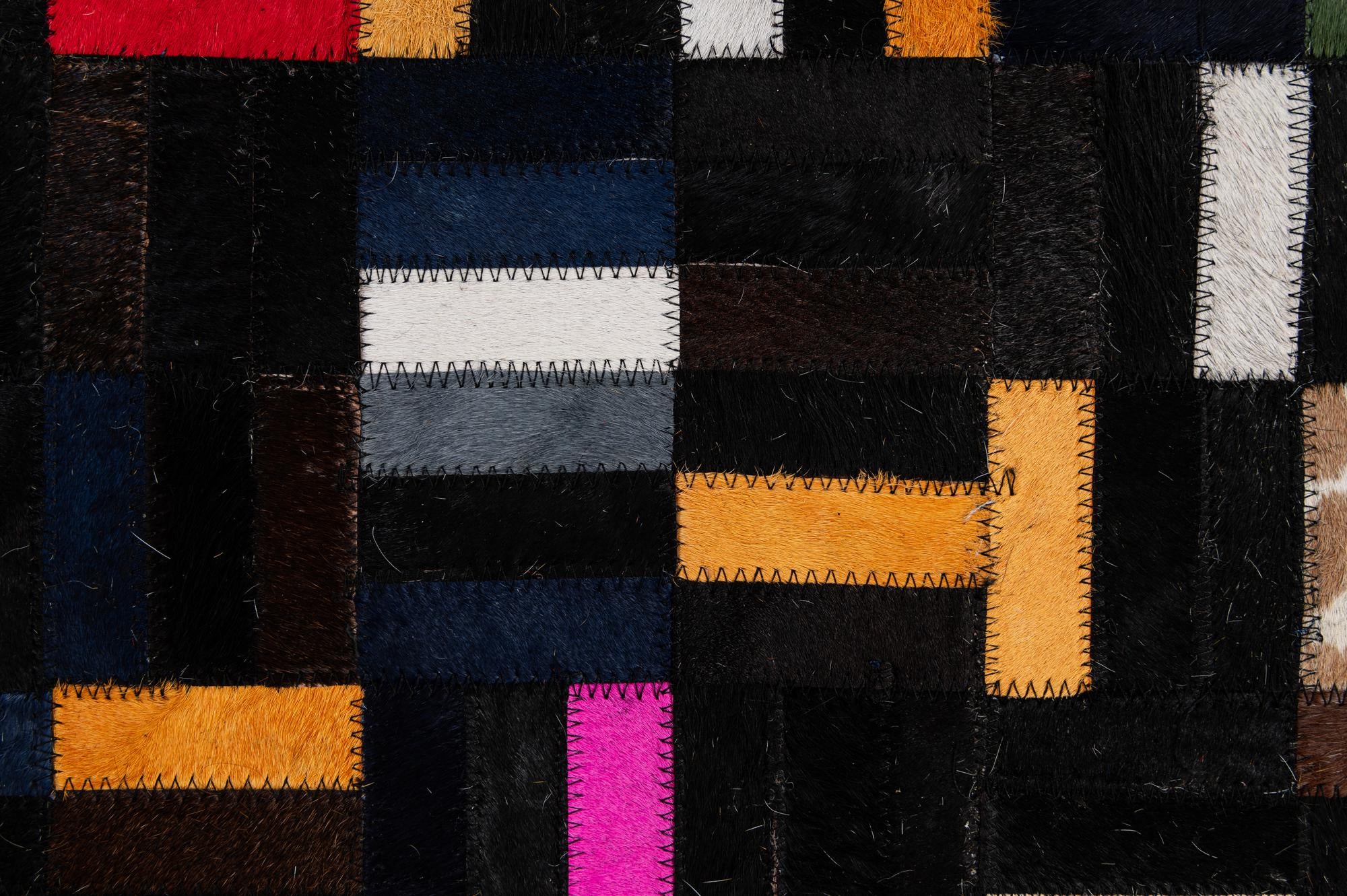 5' 1 x 8' Cowhide - Patchwork Rug