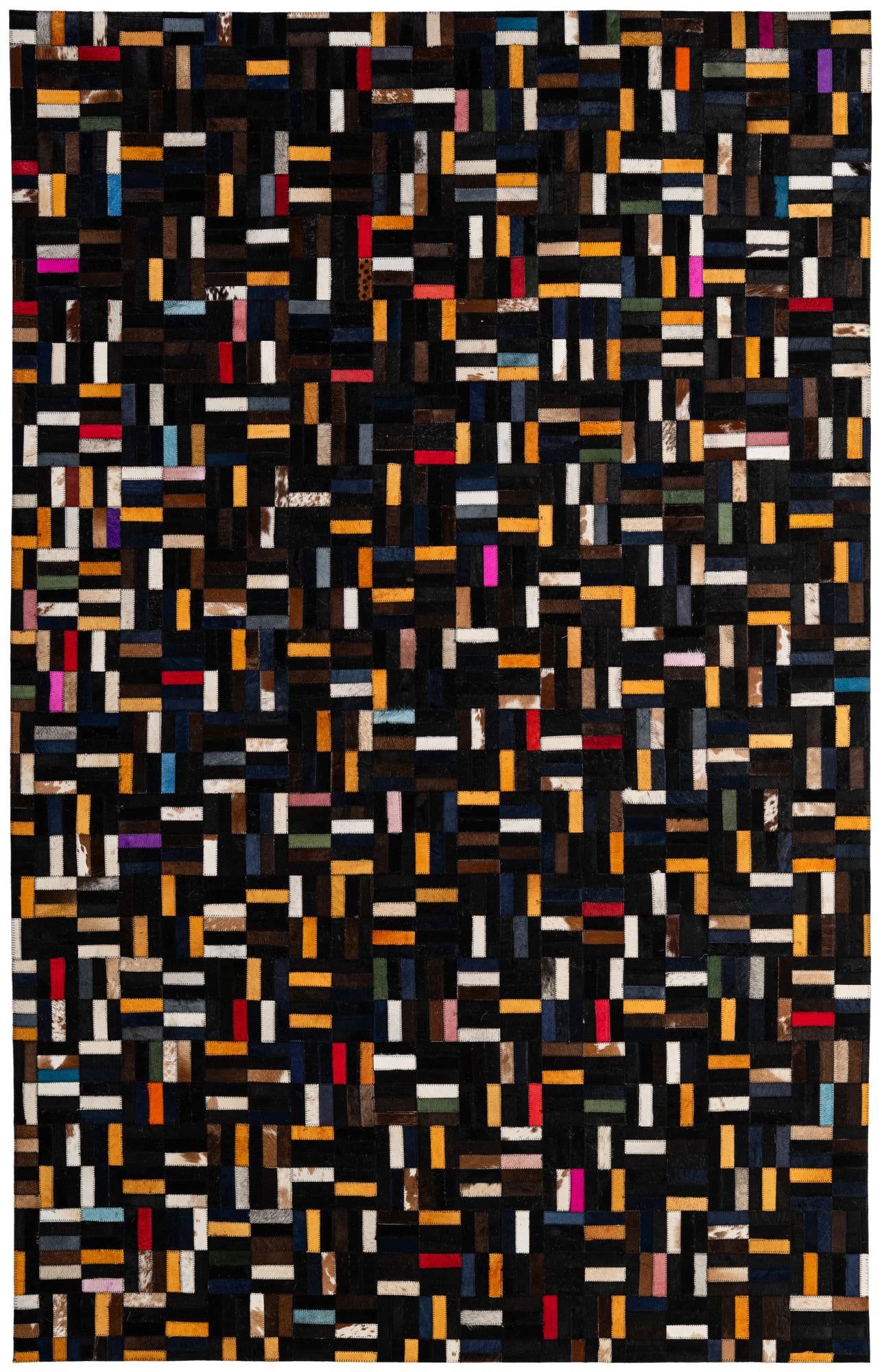5' 1 x 8' Cowhide - Patchwork Rug