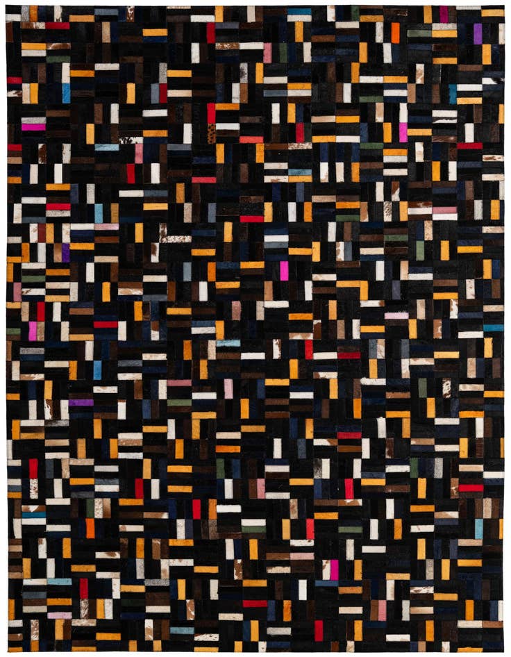 Detail image of 5' 1 x 8' Cowhide - Patchwork Rug
