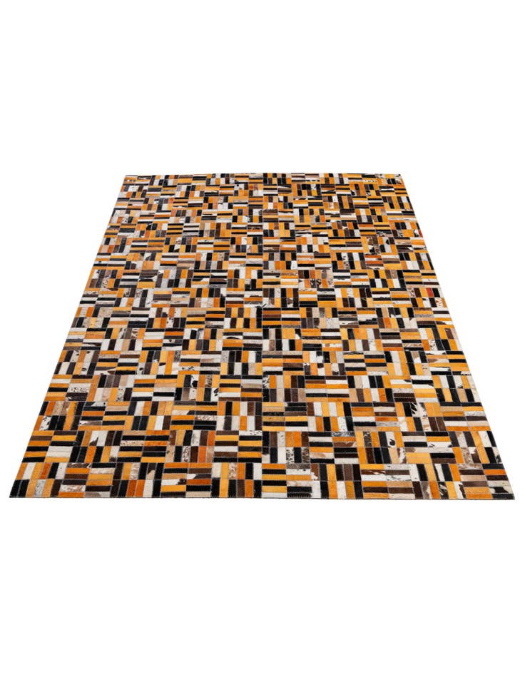 Detail image of 4' 11 x 7' 11 Cowhide - Patchwork Rug