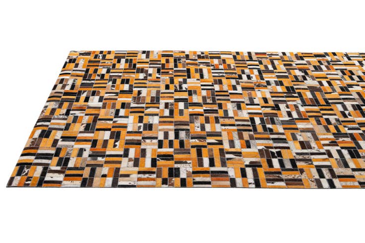 Detail image of 4' 11 x 7' 11 Cowhide - Patchwork Rug