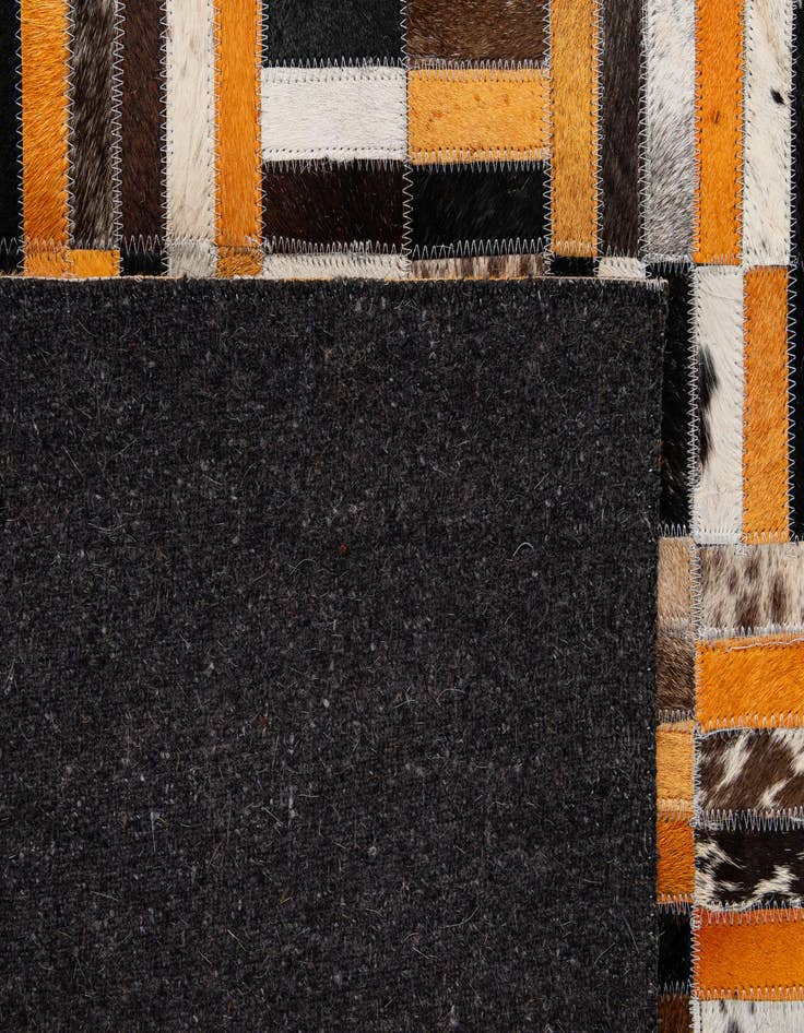 Detail image of 4' 11 x 7' 11 Cowhide - Patchwork Rug