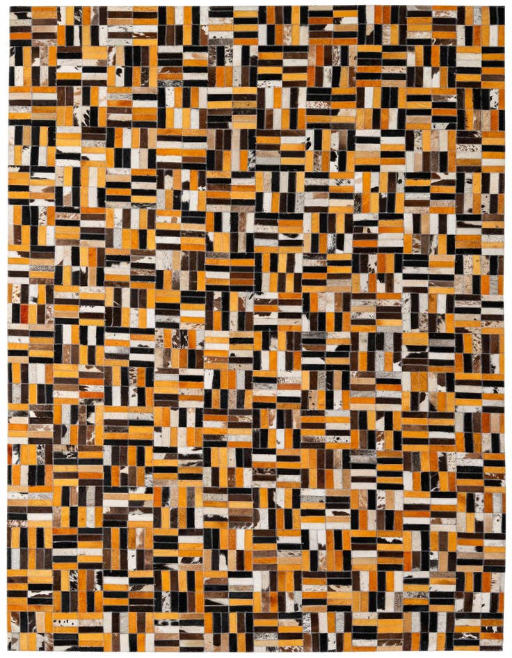 Detail image of 4' 11 x 7' 11 Cowhide - Patchwork Rug