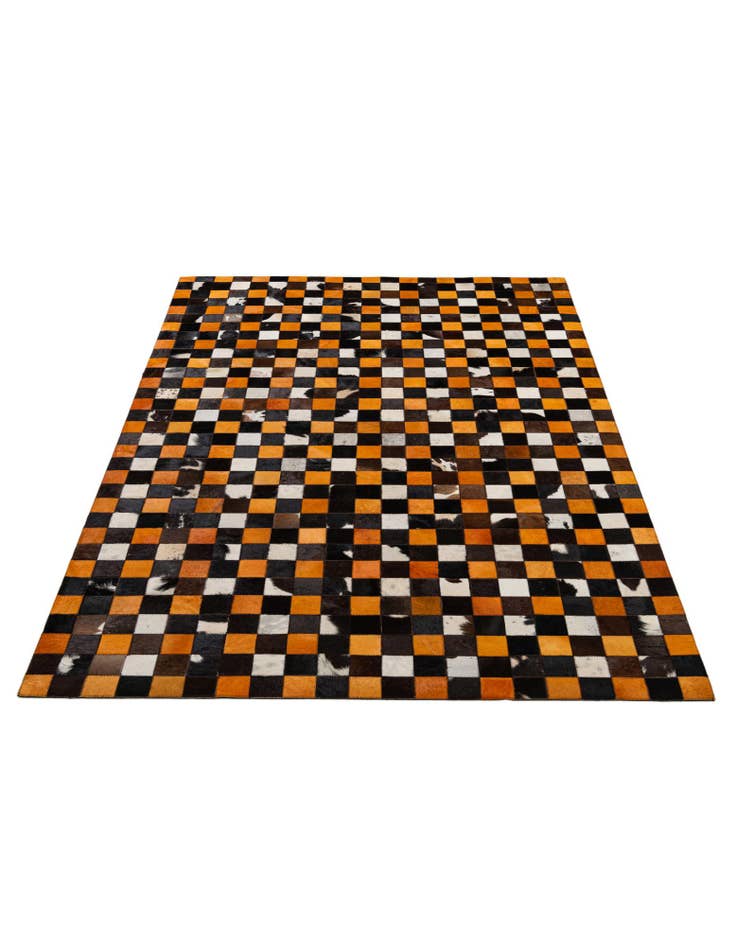 Detail image of 5' 2 x 8' Cowhide - Patchwork Rug