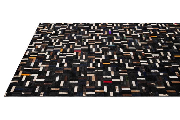 Detail image of 5' x 8' Cowhide - Patchwork Rug