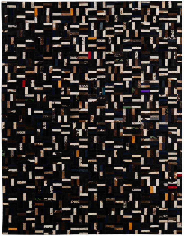 Detail image of 5' x 8' Cowhide - Patchwork Rug
