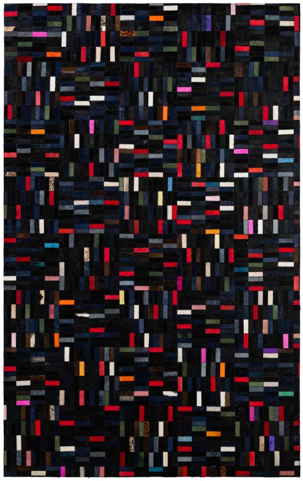 Detail image of 5' 1 x 8' 1 Cowhide - Patchwork Rug