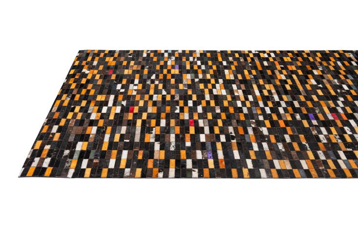 Detail image of 5' 3 x 8' 1 Cowhide - Patchwork Rug