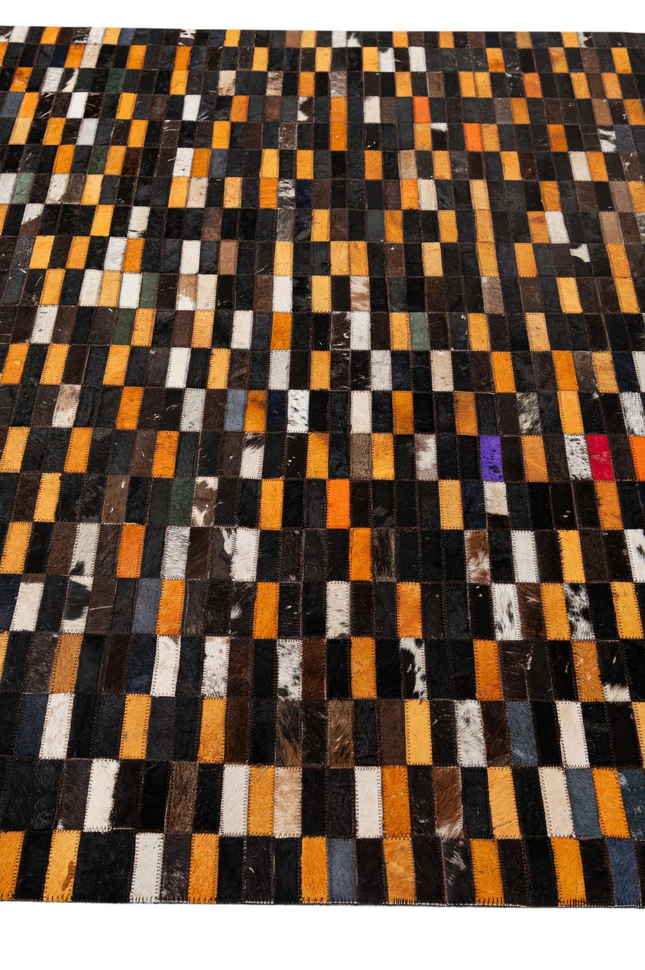 5' 3 x 8' 1 Cowhide - Patchwork Rug