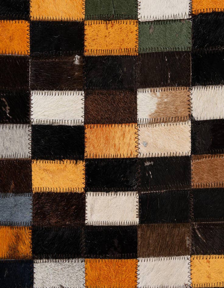 Detail image of 5' 3 x 8' 1 Cowhide - Patchwork Rug