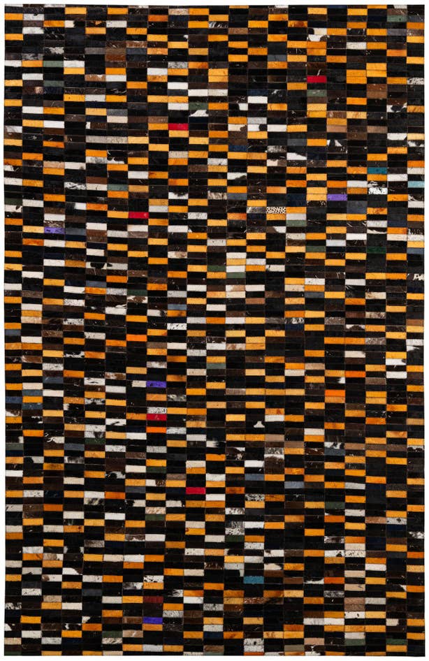 Detail image of 5' 3 x 8' 1 Cowhide - Patchwork Rug