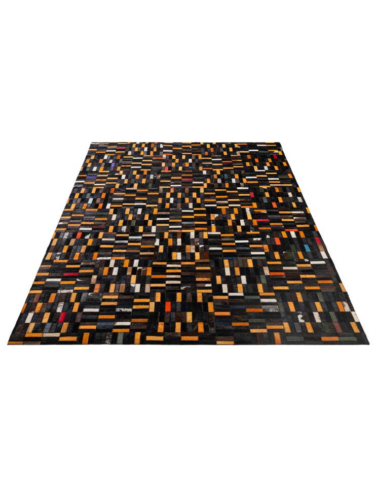 Detail image of 5' 1 x 8' 2 Cowhide - Patchwork Rug