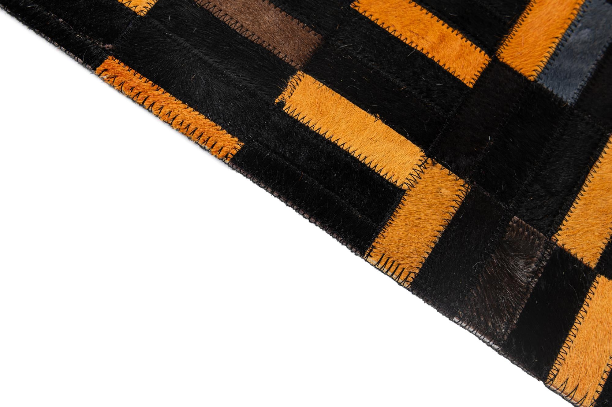 5' 1 x 8' 2 Cowhide - Patchwork Rug